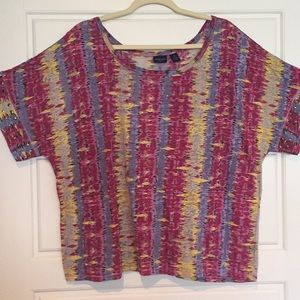 Colorful Westbound burnout  tee w studs on sleeves